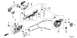 Diagram for Acura Door Latch Cable - 72633-TX6-A01
