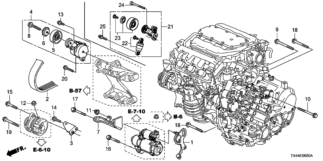 31110-5G0-A01 - Genuine Acura Belt, Alternator (Bando) acura engine cooling diagram 