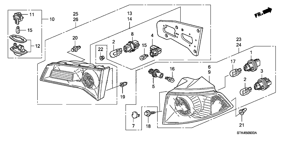 34100-S84-A01 - Genuine Acura Light Assy., License