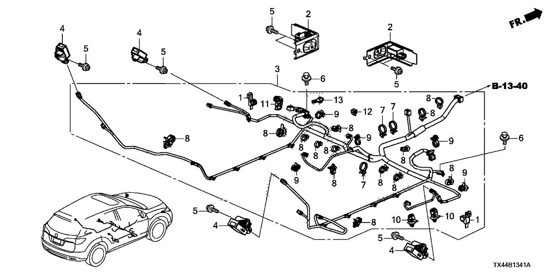 77930-TX4-A11 - Genuine Acura Sensor Assy., FR. Crash