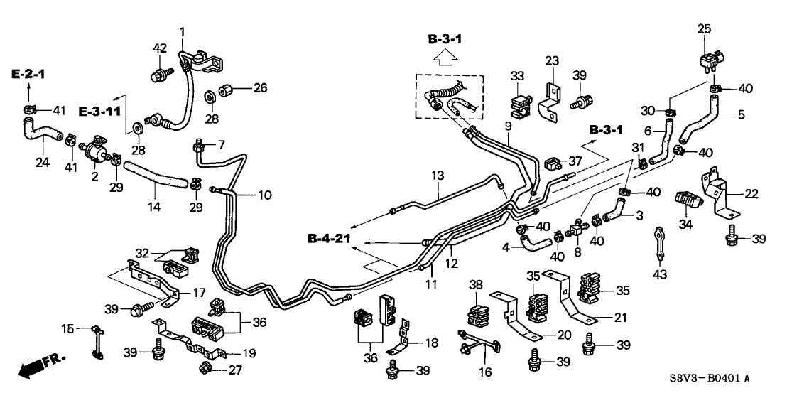 16720-RDJ-A01 - Genuine Acura Hose, Fuel Feed (A)