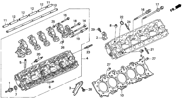 Cylinder Head - 1995 Acura TL 4 Door BAS2.5 KA 4AT