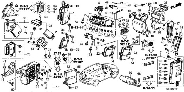 38200 Tz5 A21 Genuine Acura Box Driver Fuse