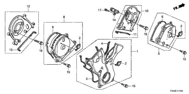 Timing Belt Cover - 2017 Acura RDX 5 Door TECH (2WD) KA 6AT