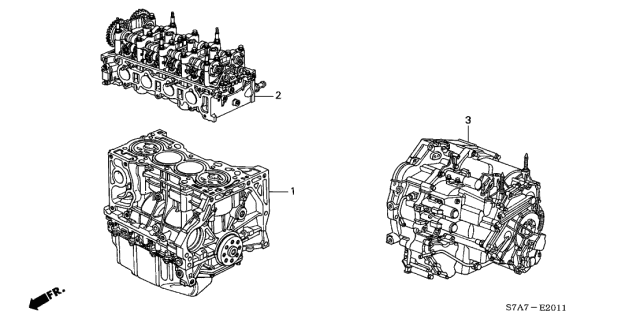 Engine Assy. - Transmission Assy. - 2003 Acura RSX 3 Door TYPE-S KA 6MT