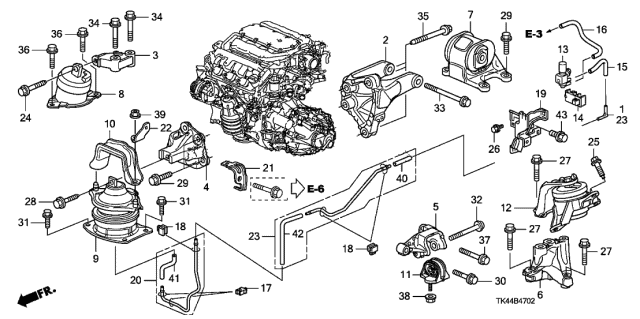 Engine Mounts (MT) - 2010 Acura TL 4 Door TECH (AWD) KA 6MT