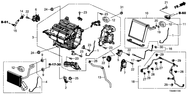 Heater Unit - 2014 Acura RDX 5 Door TECH (2WD) KA 6AT