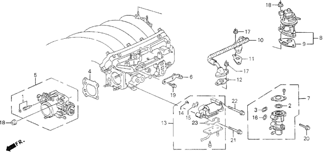 Throttle Body - 1993 Acura Vigor 4 Door LS KL 5MT