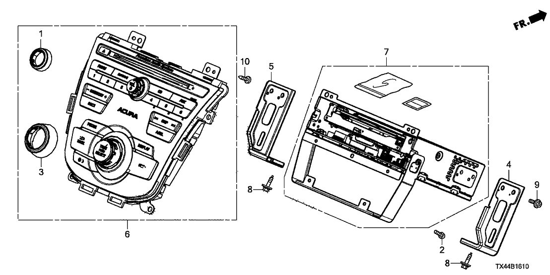 Acura 39171-TX4-A01 Audio Unit Assembly, Base (Clarion)