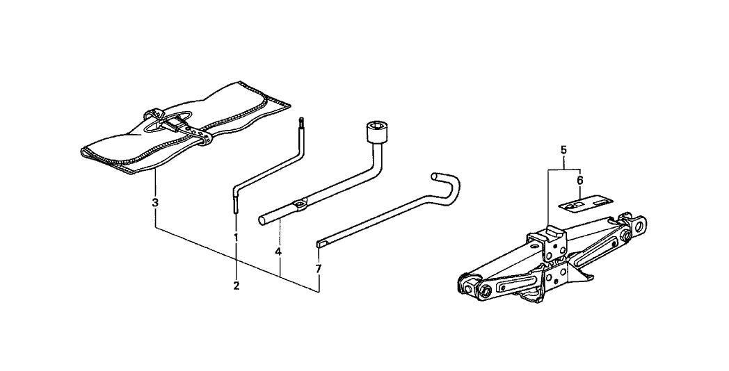 Acura 89000-SH3-A10 Tool Set (Sunroof)