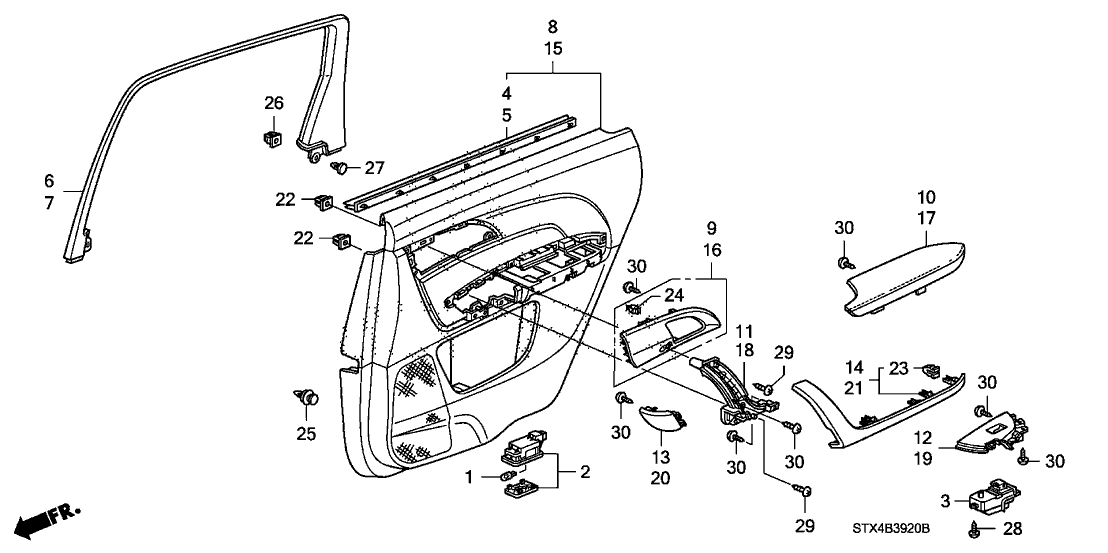 Acura 83783-STX-A02ZF Armrest (Umber Tan)