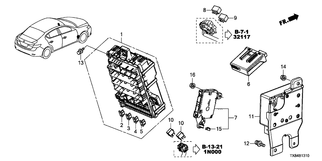 Acura 38200-TX8-A02 Fuse Box Assembly