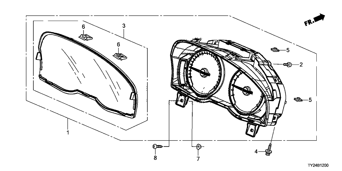 Acura 78100-TY2-A21 Combination Meter Assembly (Rewritable)