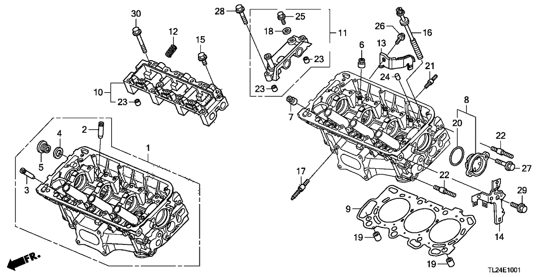 Acura 12433-R72-A00 Holder Assembly, Front Rocker Shaft