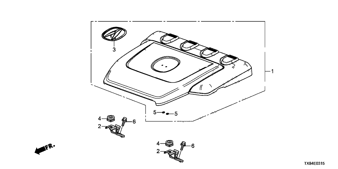 Acura 12500-R9C-020 Engine Cover