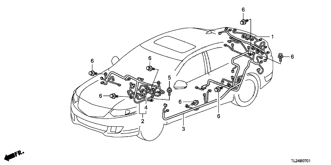 Acura 32117-TL2-A30 Wire Harness, Instrument