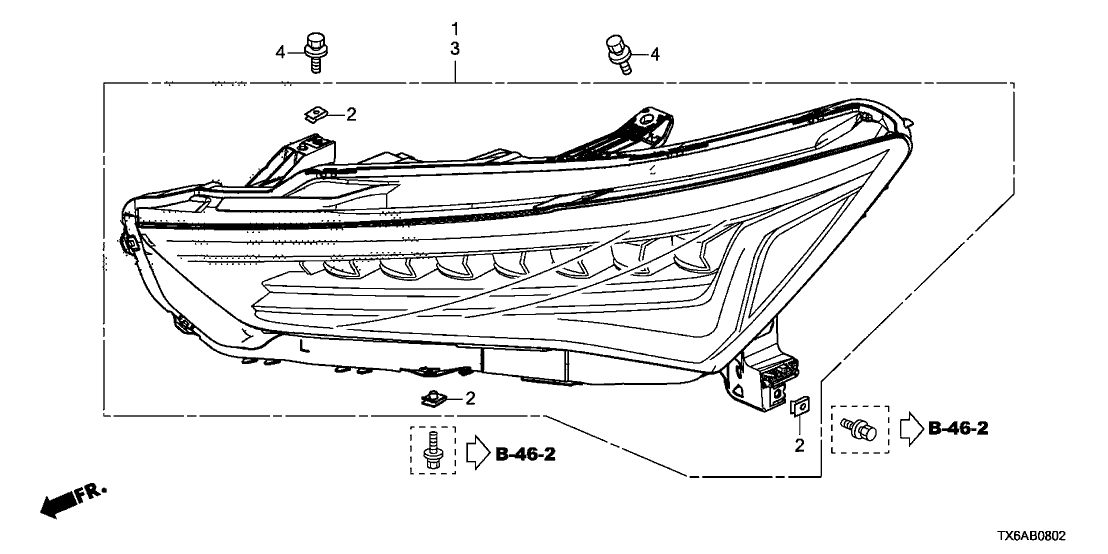 Acura 33150-T3R-A81 Left Headlight Assembly