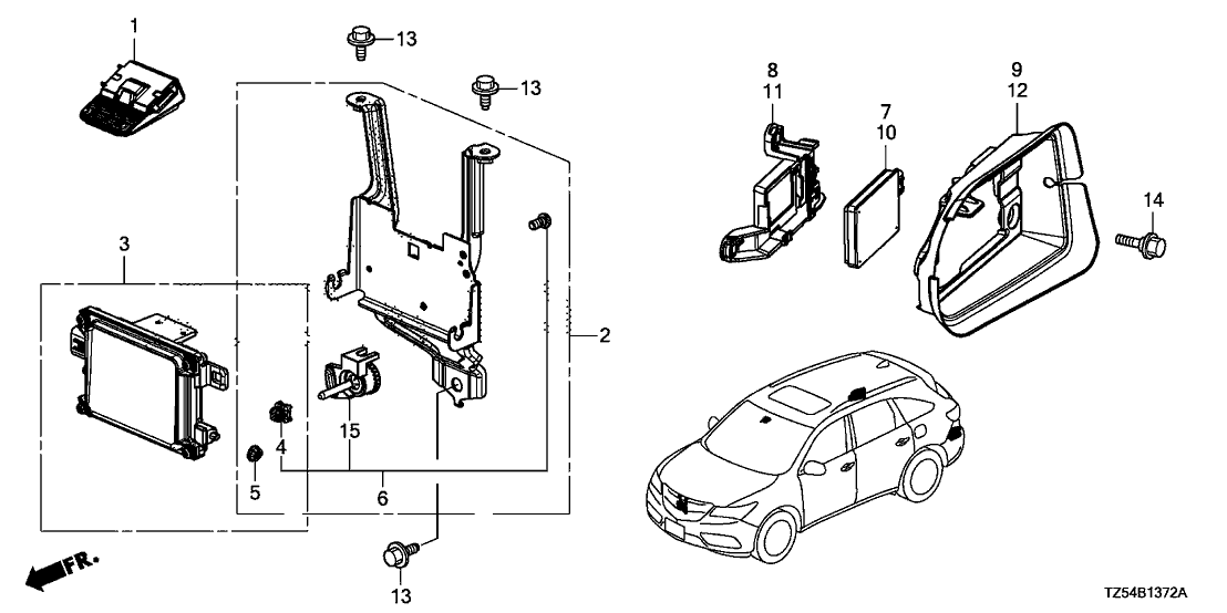 Acura 36160-TZ5-A65 Camera, Monocular