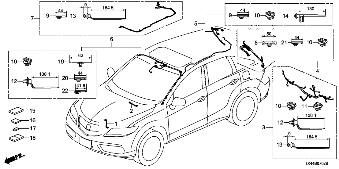 Acura 32155-TX4-A41 Wire, Interior & Sunroof