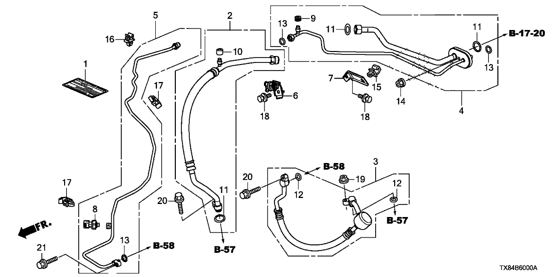 Acura 80320-TX8-A01 Air Conditioner Pipe