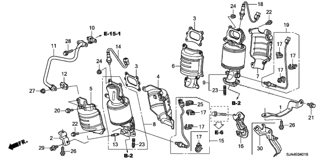 2009 Acura RL Exhaust Manifold Diagram