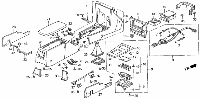 1987 Acura Legend Ashtray, Front (Outer) Diagram for 77730-SG0-003