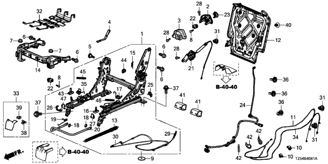 2014 Acura MDX Cap, Right Front Channel End (Lower) Diagram for 81372-TK8-A02