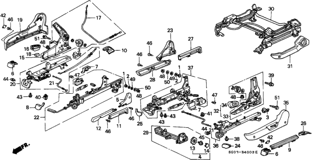 1989 Acura Legend Knob, Driver Side Reclining (Off Black) Diagram for 81634-SG0-A11ZA