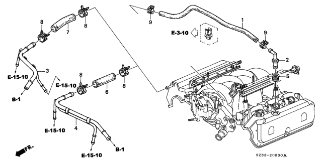 2000 Acura RL Breather Tube Diagram