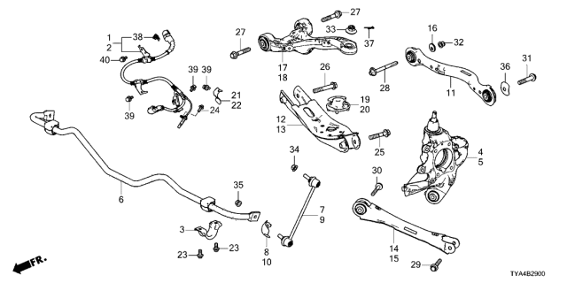 2022 Acura MDX Bolt, Flange (10X20) Diagram for 90001-TYA-A00