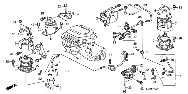 2009 Acura RL Engine Mounts Diagram