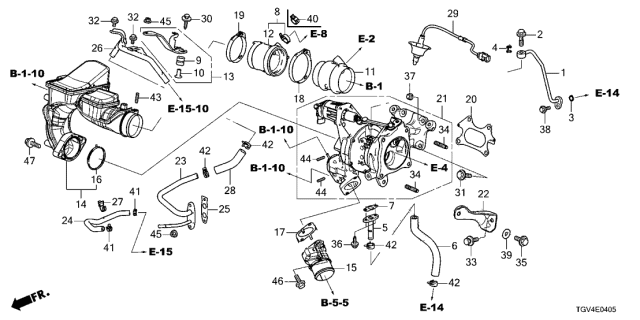 2021 Acura TLX Collar,Air Cleaner Mounting Diagram for 17216-PN3-000