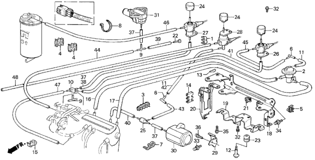 1988 Acura Integra Stay C, Device Control Diagram for 36029-PG7-004