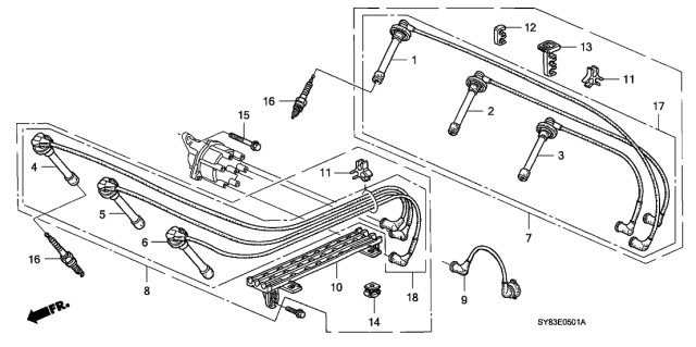 1999 Acura CL Wire, Resistance (No.2) Diagram for 32702-P8A-A01