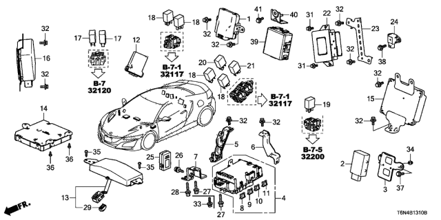 2021 Acura NSX Bracket, Driver Fuse Box (B) Diagram for 38202-T6N-A00