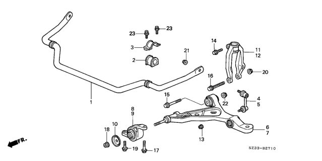 2002 Acura RL Front Lower Arm Diagram