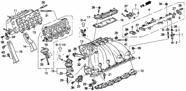 1997 Acura TL Egr Valve Gasket (Ishino Gasket) Diagram for 18715-PB2-000