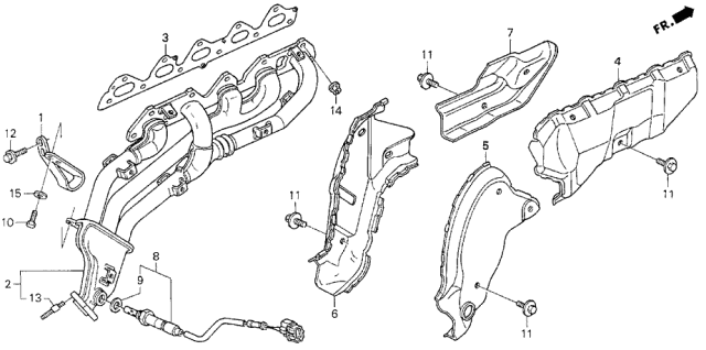 1993 Acura Vigor Exhaust Manifold Diagram