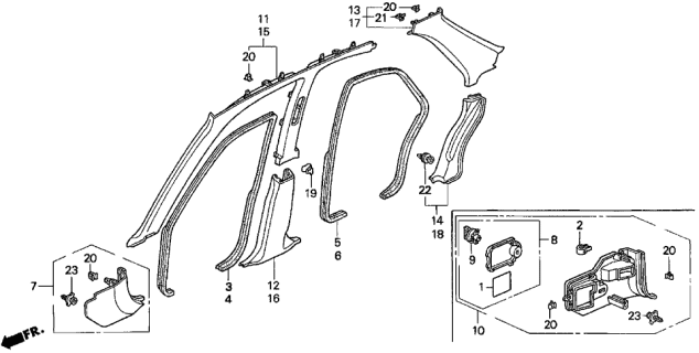 1997 Acura TL Lid, Fuse Maintenance (Medium Taupe) Diagram for 83112-SZ5-A01ZB