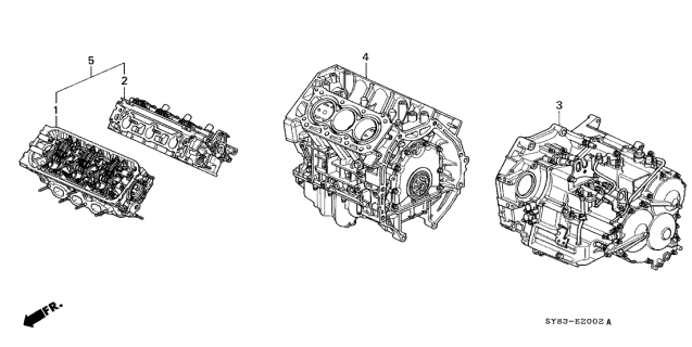 1997 Acura CL General Assembly, Cylinder Head Diagram for 10003-P8A-A01