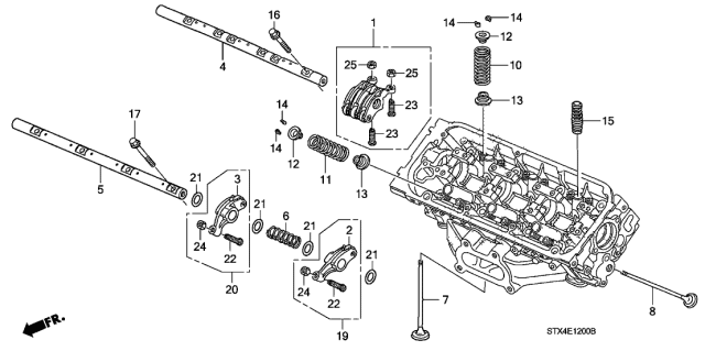 2007 Acura MDX Lost Motion Assembly Diagram for 14820-P8F-A01