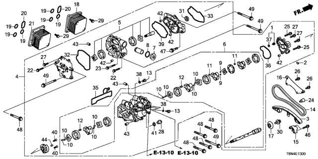 2020 Acura NSX Oil Pump - Oil Cooler Diagram