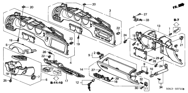 2000 Acura TL Cover, Column (Upper) (Medium Taupe) Diagram for 77350-S0K-A00ZC