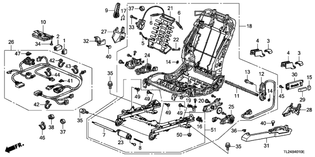 2012 Acura TSX Spring, Front Seat-Back Lumbar Diagram for 81190-TL0-G21