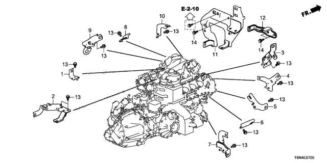 2020 Acura NSX Engine Wire Harness Stay Diagram