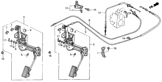 1986 Acura Legend Pedal, Accelerator Diagram for 17800-SD4-664
