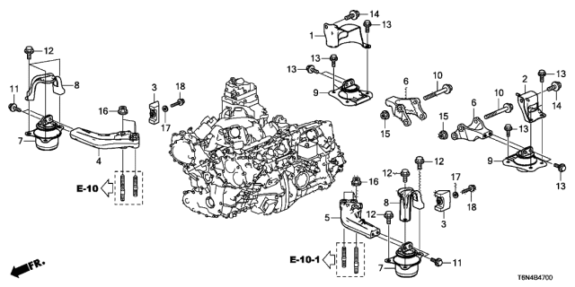 2020 Acura NSX Engine Mounts Diagram