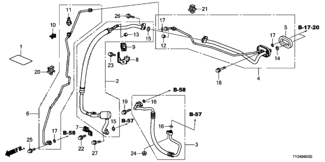 2018 Acura RLX Receiver Pipe Component Diagram for 80341-TY2-A02