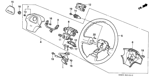 1990 Acura Integra Spring, Coil (Ts Tech) Diagram for 78519-SH3-003