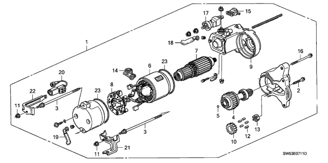 1997 Acura TL Stay, Connector Diagram for 31292-P5G-003